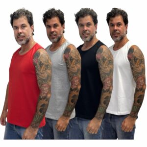 KIT 4 REGATAS MASCULINAS ALLBOY