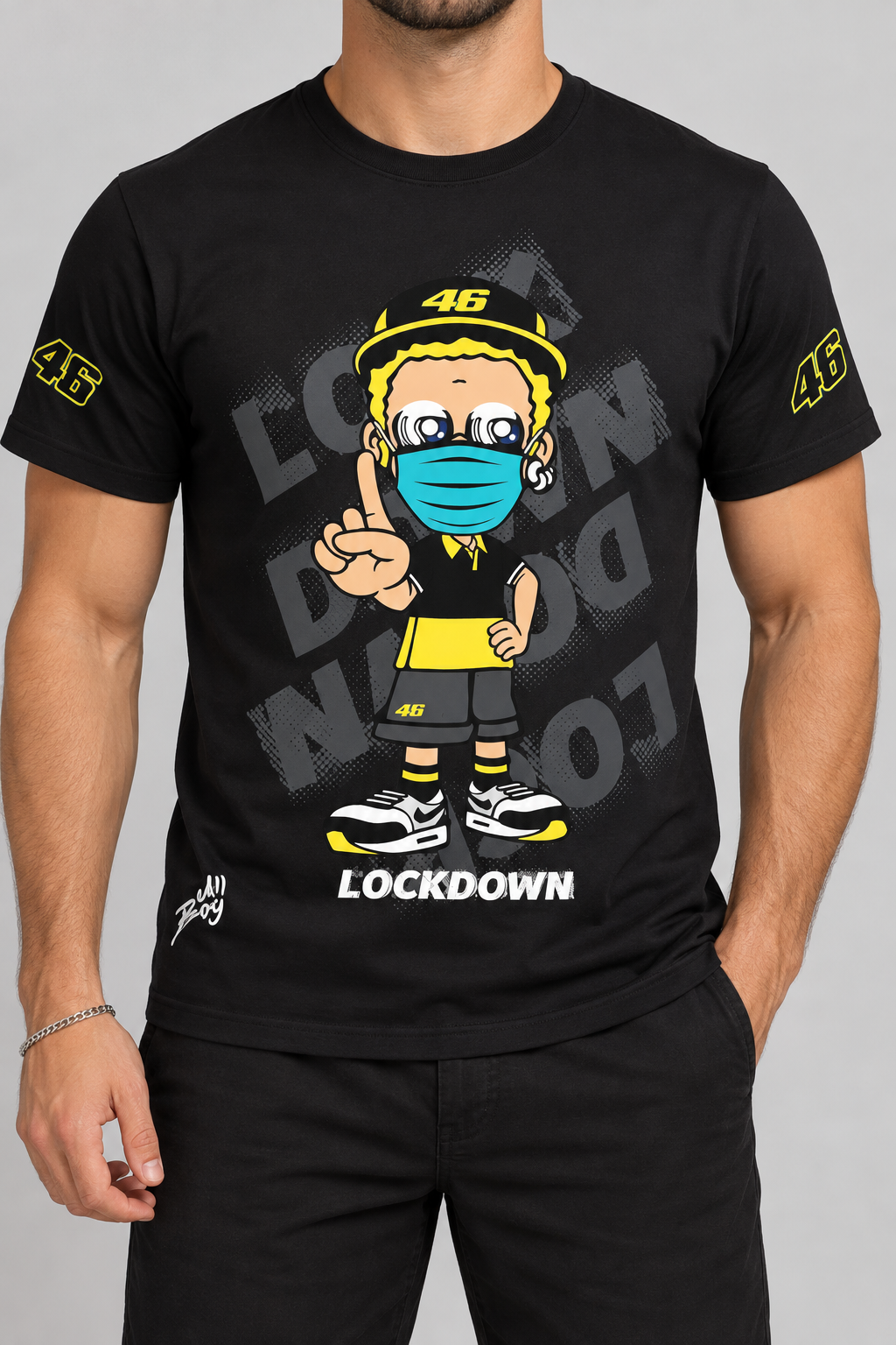 CAMISETA MASCULINA ALLBOY VALENTINO LOCKDWN - Imagem 3